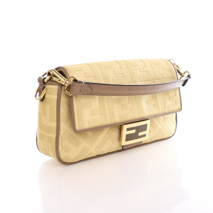 Fendi Raffia Vitello Baguette - Luxe Bag Rental