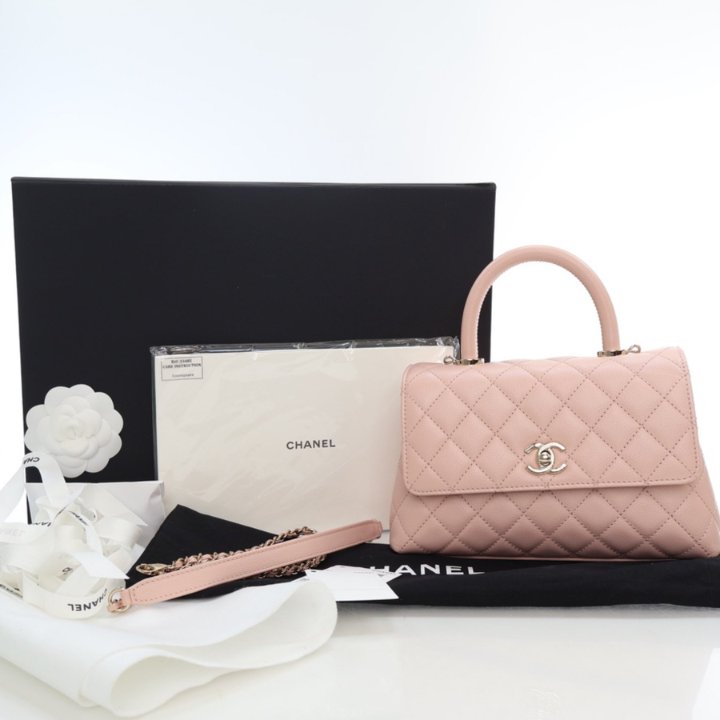 【ヴィンテージ】Rank:S☆Chanel Pink Coco Handle Small No27 ヴィンテージ】Rank:S☆Chanel Pink Coco Handle Small 27 Bag