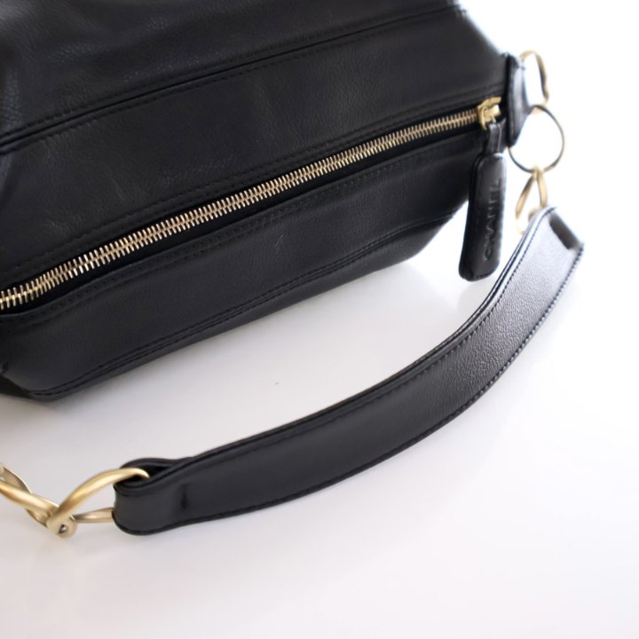 Chanel Coco Mark Shoulder Bag Black Calfskin - Luxe Du Jour