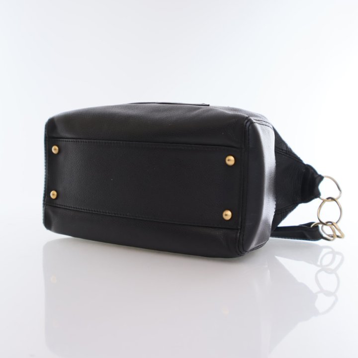 Chanel Coco Mark Shoulder Bag Black Calfskin - Luxe Du Jour