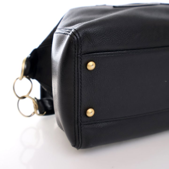 Chanel Coco Mark Shoulder Bag Black Calfskin - Luxe Du Jour