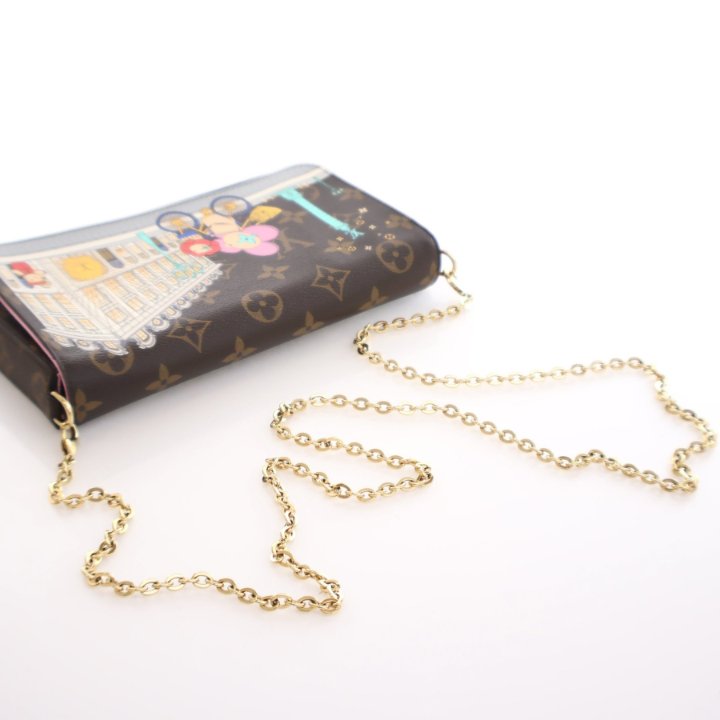 【軽やかに、気品な印象に】LV Felicie ポシェット LOUIS VUITTON Felicie Pochette MONOGRAM Canvas WalletOnChain