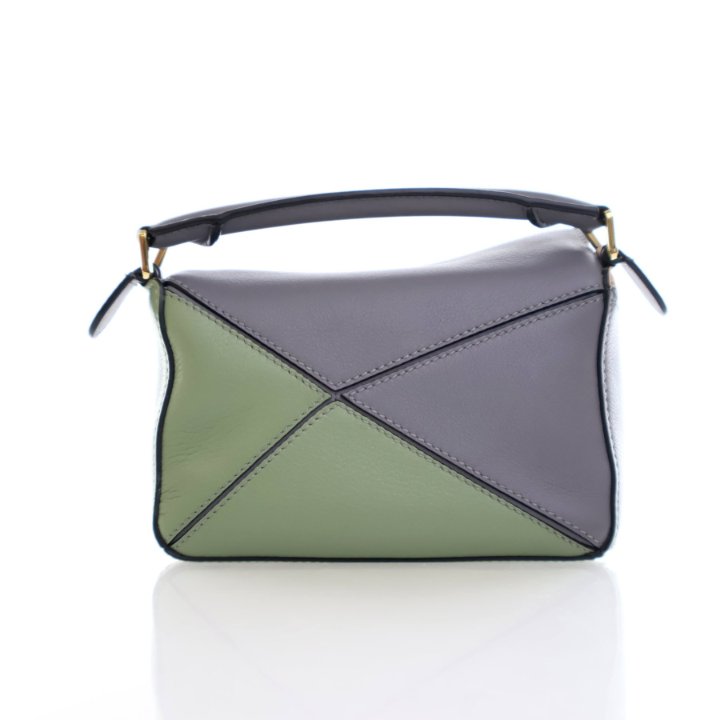 ハンドバッグ Loewe Light Green Leather Mini Puzzle Handbag Small Puzzle Edge bag in classic calfskin Green - LOEWE