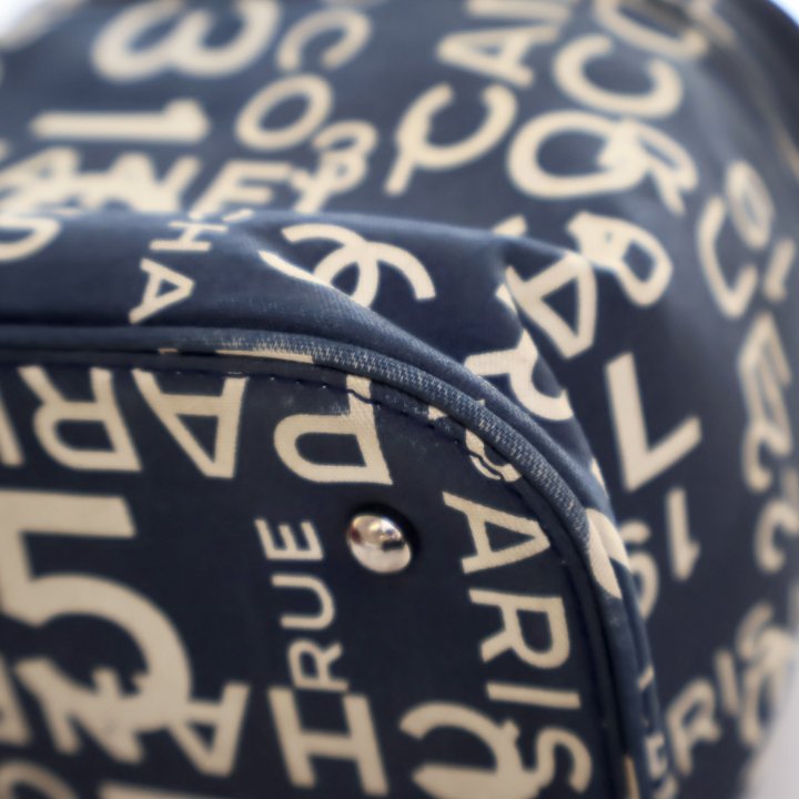 Chanel Vanity Bag Blue Canvas - Luxe Du Jour