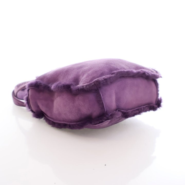 Chanel Vintage Purple Shearling Logo Tote - Luxe Du Jour