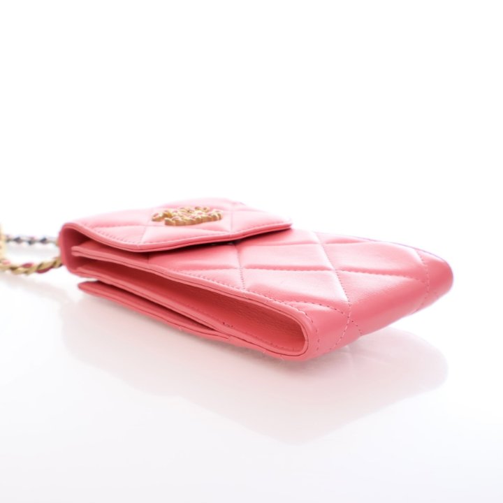 Chanel Pink Lambskin 19 Phone Holder - Luxe Du Jour