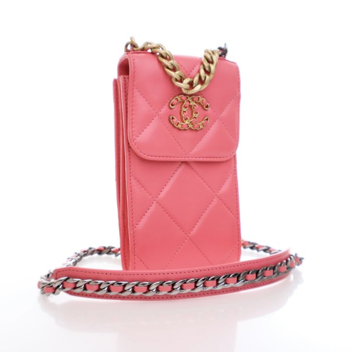 Chanel Pink Lambskin 19 Phone Holder - Luxe Du Jour