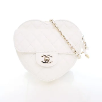 Chanel Heart Bag White Lambskin