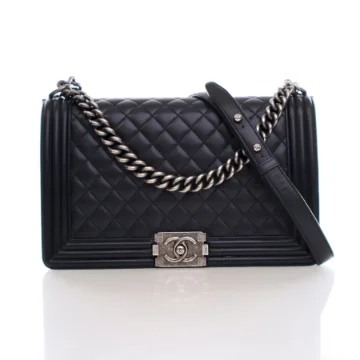 Chanel New Medium Boy Bag Black Lambskin