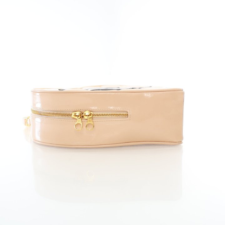 Chanel Vintage Vanity Heart Bag Beige Patent - Luxe Du Jour