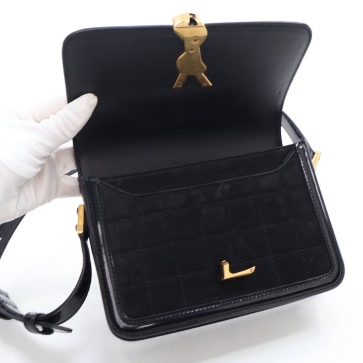 Saint Laurent Small Suede Solferino Flap Bag - Luxe Du Jour