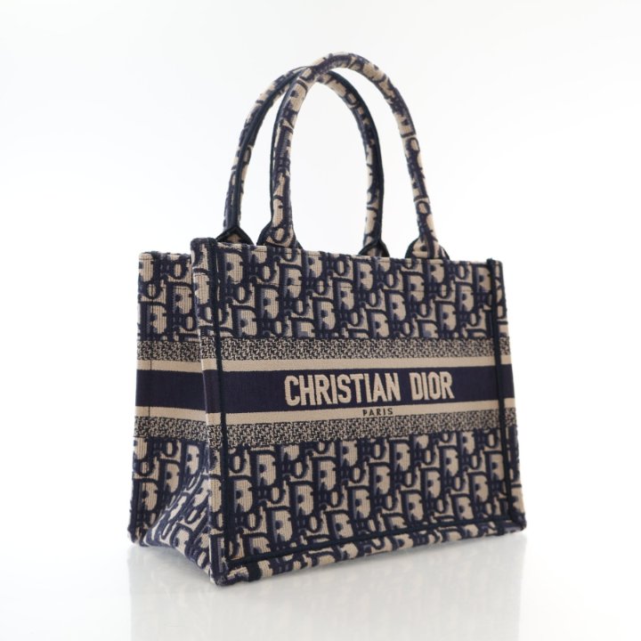 【無料郵送/関税込/正規品】 Dior Small Book Tote Blue Dior Ob Mini Dior Book Tote Blue Denim Dior Oblique Jacquard (21.5 x