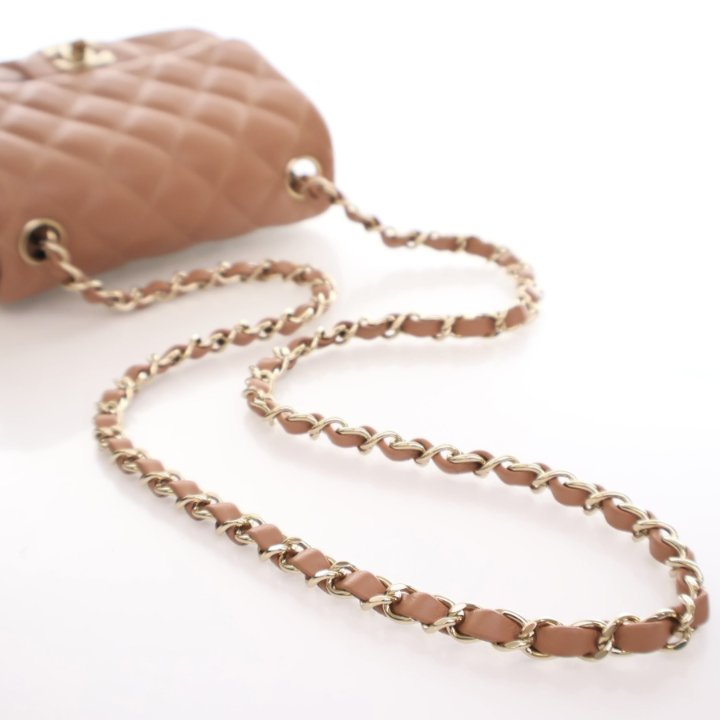 Chanel Mini Square Brown Lambskin - Luxe Du Jour