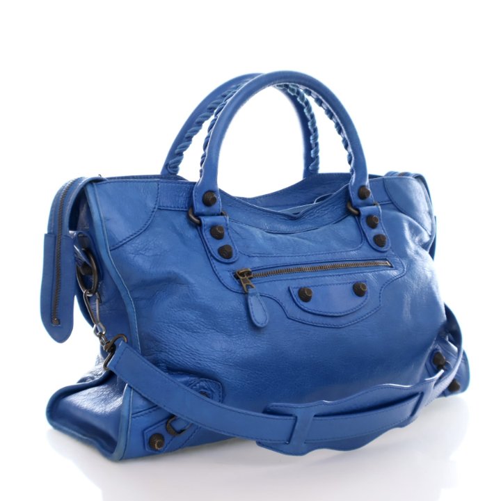 Balenciaga City Bag Blue Agneau - Luxe Du Jour