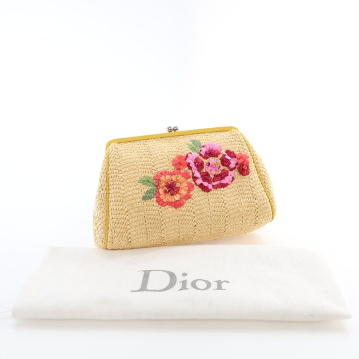 Dior Raffia Pouch - Luxe Du Jour