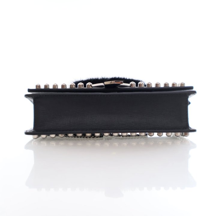 Fendi Karlito Karl Lagerfeld Leather Studded Continental