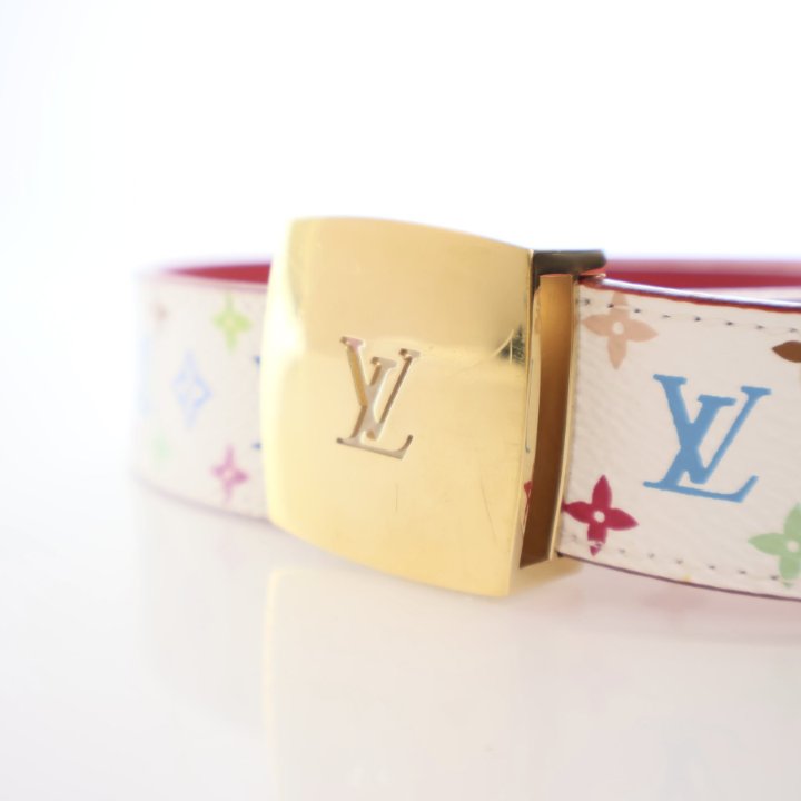 Louis Vuitton Monogram Multicolor LV Cut Reversible Belt