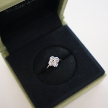 Van Cleef and Arpels Sweet Alhambra Ring Sz 48 Luxe Du Jour