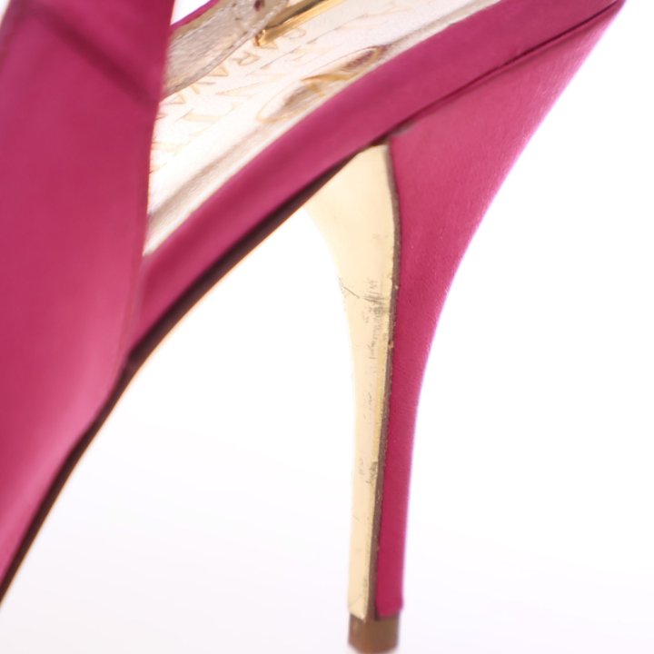 Escarpins Pink Duchess Peep Toe Cognac - Taille US 5.5 (6), Talons Hauts, Neufs Avec Boîte