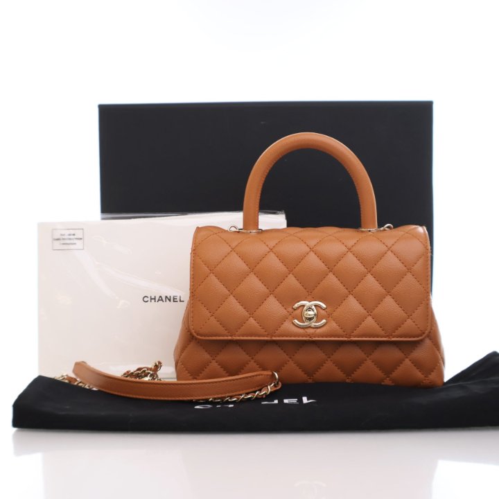 Chanel Coco Handle Caramel Caviar Luxe Du Jour