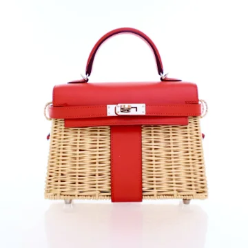 Hermes Picnic Kelly 20 Rouge De Coeur Swift