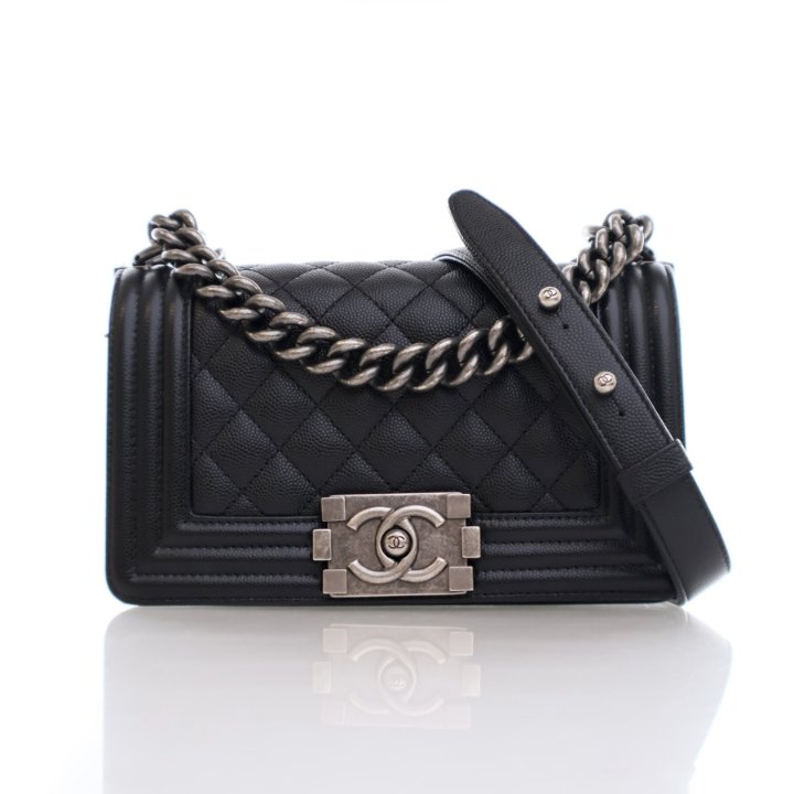 Chanel Boy Bag Small Black Caviar - Luxe Du Jour
