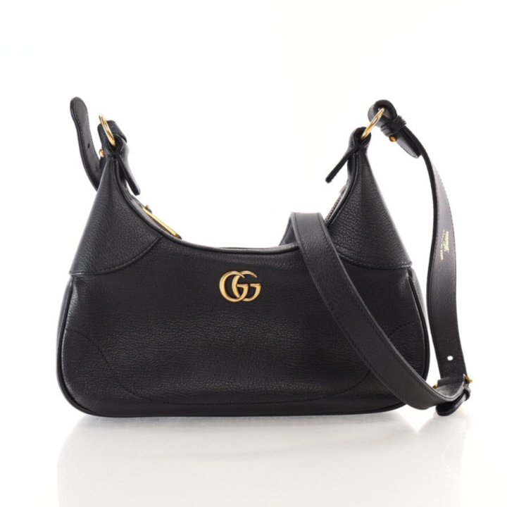 ショルダーバッグ・ポシェット GUCCI Woman Shoulder bag Black 815715AAEEX 1000 GG Emblem medium shoulder bag in black leather | GUCCI® US