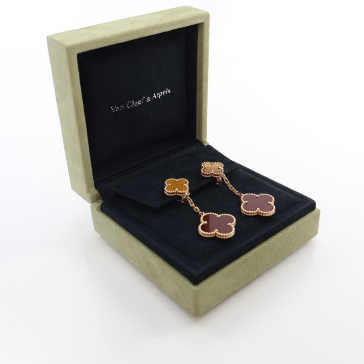 Van Cleef and Arpels Magic Alhambra Motif Earrings Luxe Du Jour