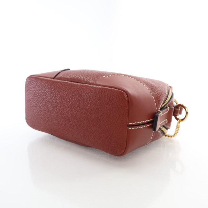 Chloe Mini Brown Grained Calfskin Daria - Luxe Du Jour