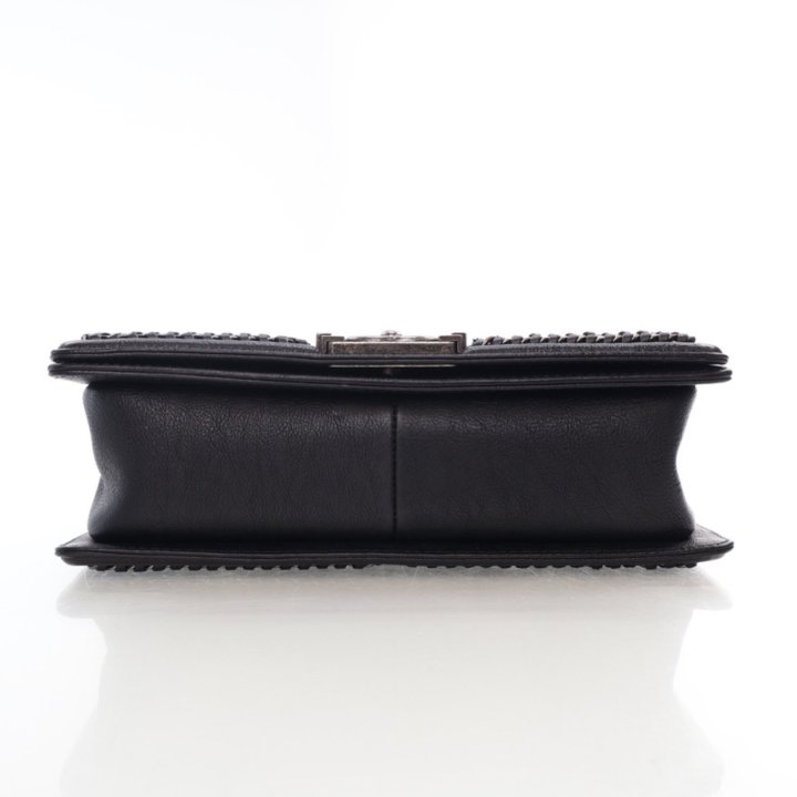 【ヴィンテージ】Rank:S☆Chanel Black Boy Medium GHW バック Chanel Boy Bag Black Quilted Old Medium