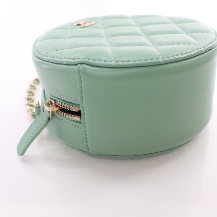 Chanel Round Clutch on Chain Green Lambskin - Luxe Du Jour
