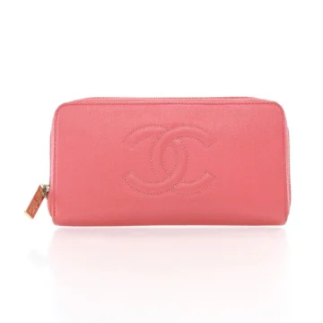 Chanel Long Zippy Wallet Pink Caviar