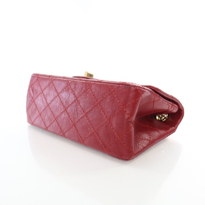 【CHANEL】ミニ レッド エイジド カーフスキン リイシュー 224 Chanel Mini Red Aged Calfskin Reissue 2.55 Flap Bag 224