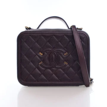 Chanel Filigree Vanity Burgundy Caviar