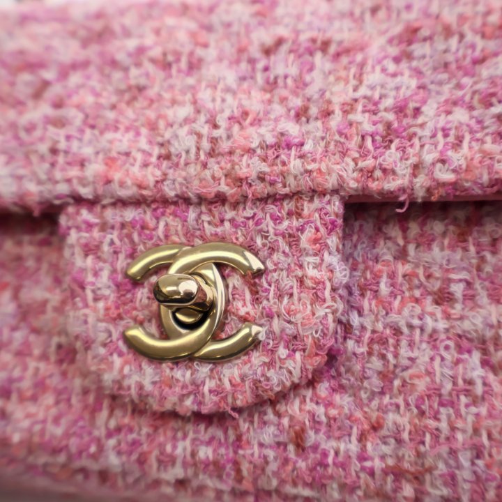 Chanel Mini Pink Tweed Rectangular Classic Flap Bag - Luxe Du Jour