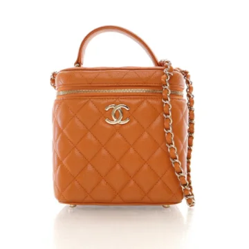 Chanel Vanity Case Top Handle Caramel Caviar