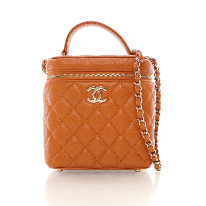 Chanel Vanity Case Top Handle Caramel Caviar - Luxe Du Jour