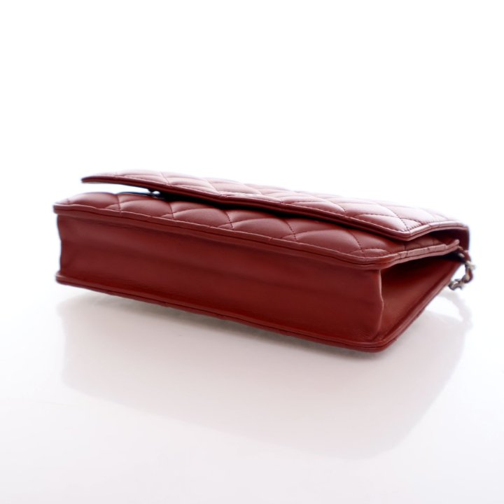Chanel Wallet On Chain (WOC) Red Lambskin - Luxe Du Jour