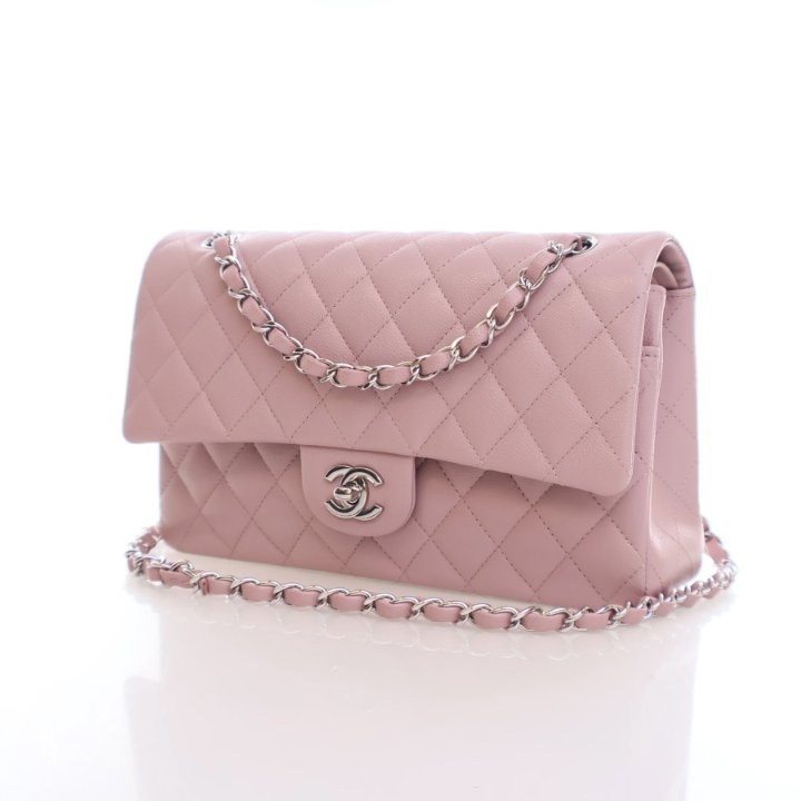 【ヴィンテージ】Rank:S☆Chanel Pink Medium Seasonal No19 Chanel Medium 19 Flap Dark Pink Lambskin Mixed Metal Hardware