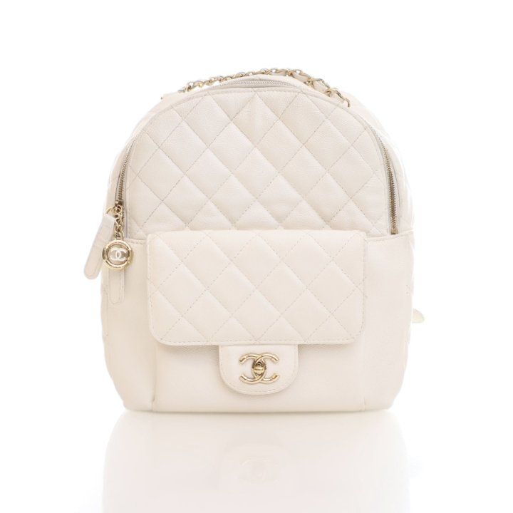 Chanel beige backpack sale