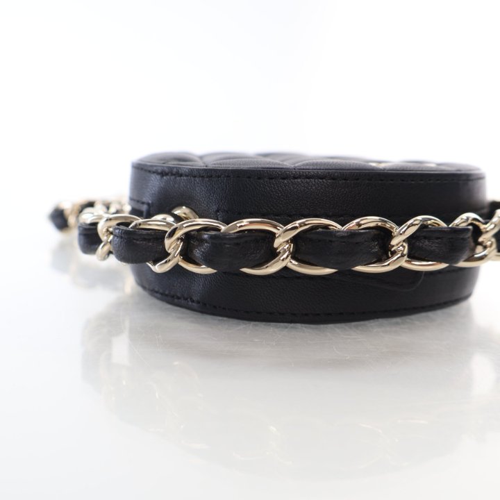 Chanel Frame Chain Around Round Clutch Mini with Chain