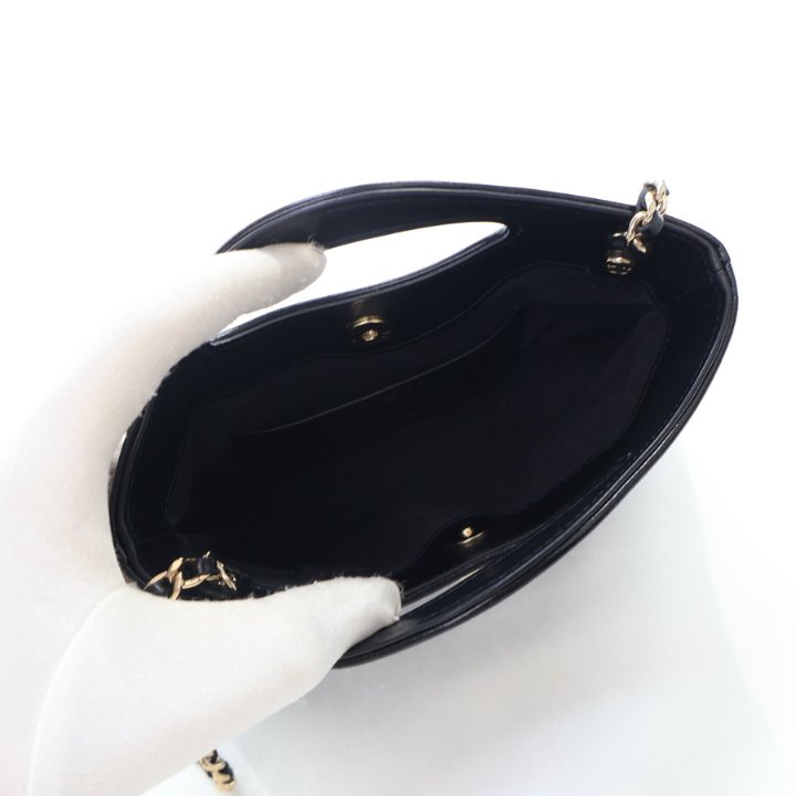 Chanel Mini Kelly 31 Shopping Tote Black Calfskin - Luxe Du Jour