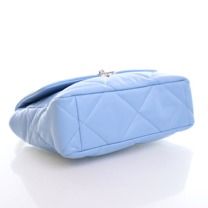 Chanel Large Blue Lambskin 19 Flap Bag - Luxe Du Jour