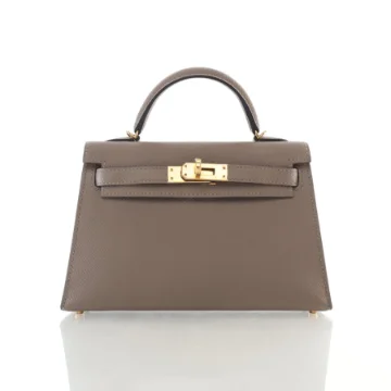 Hermes Gris Asphalt Epsom Mini Kelly 20