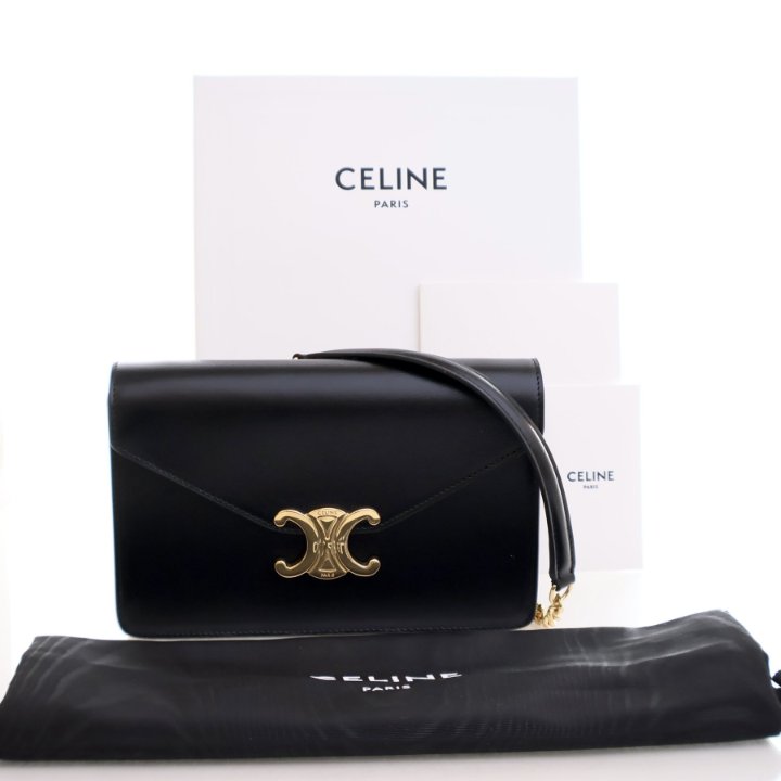 [VIPセール] CELINE セリーヌ Wallet On Chain Margo バッグ WALLET ON CHAIN MARGO in Shiny calfskin - PALE BLUE | CELINE