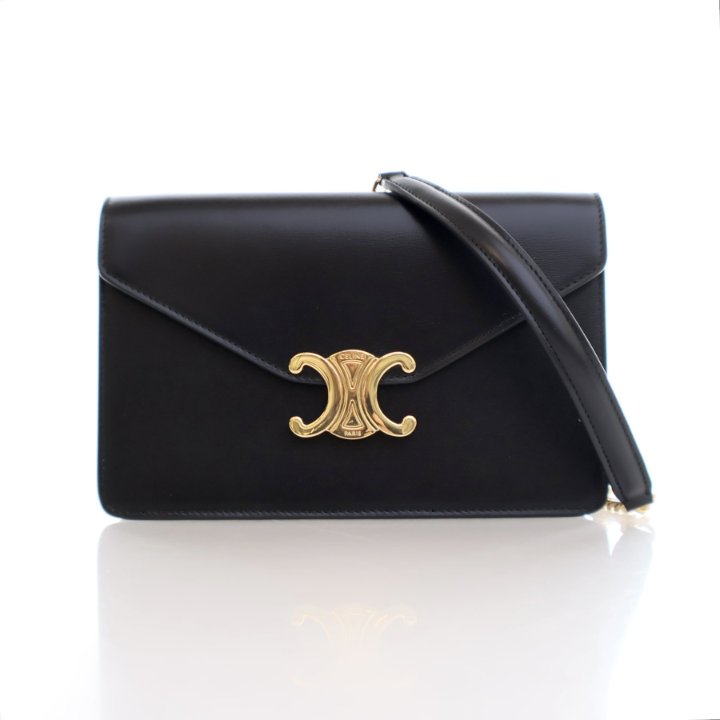 【CELINE】WALLET ON CHAIN MARGO WALLET ON CHAIN MARGO IN SHINY CALFSKIN - CELADON | CELINE