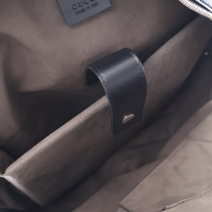 Gucci Black Guccisima Leather GG Signature Day Backpack