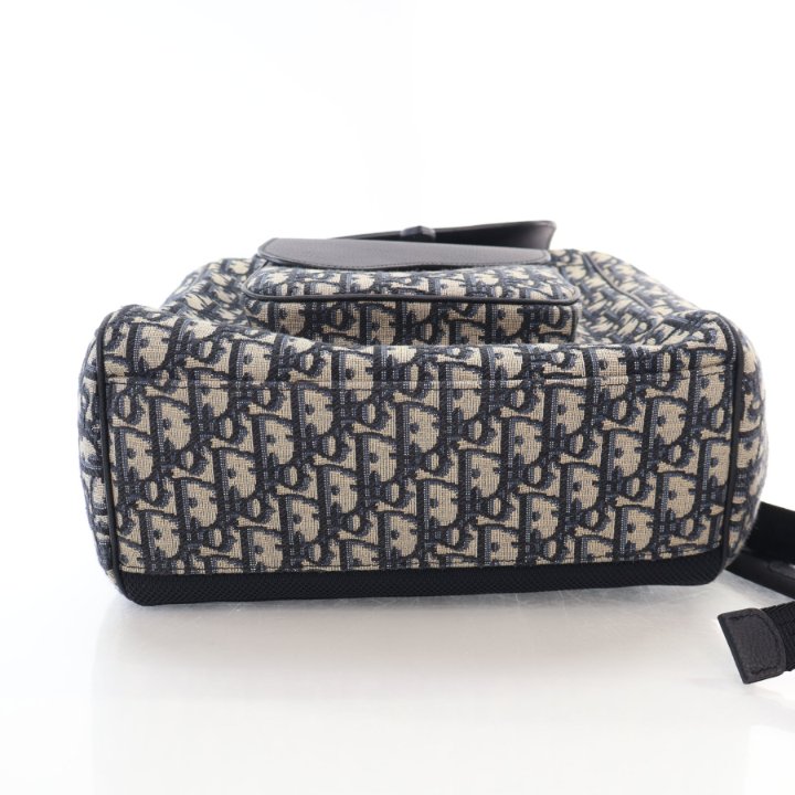 Christian Dior Blue Oblique Canvas Dior Saddle Bag | Yoogi's