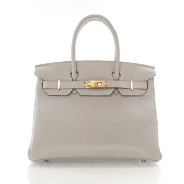 Hermes Gris Perle Clemence Birkin 30