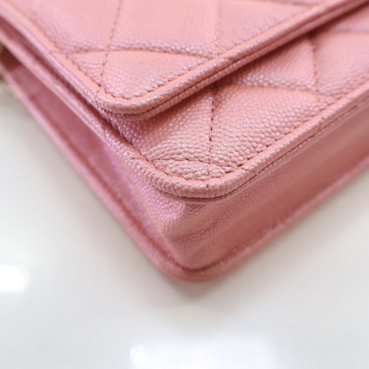 Chanel Wallet on Chain (WOC) Iridescent Pink Caviar - Luxe